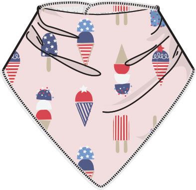 American Ice Cream Pink Bandana Bib