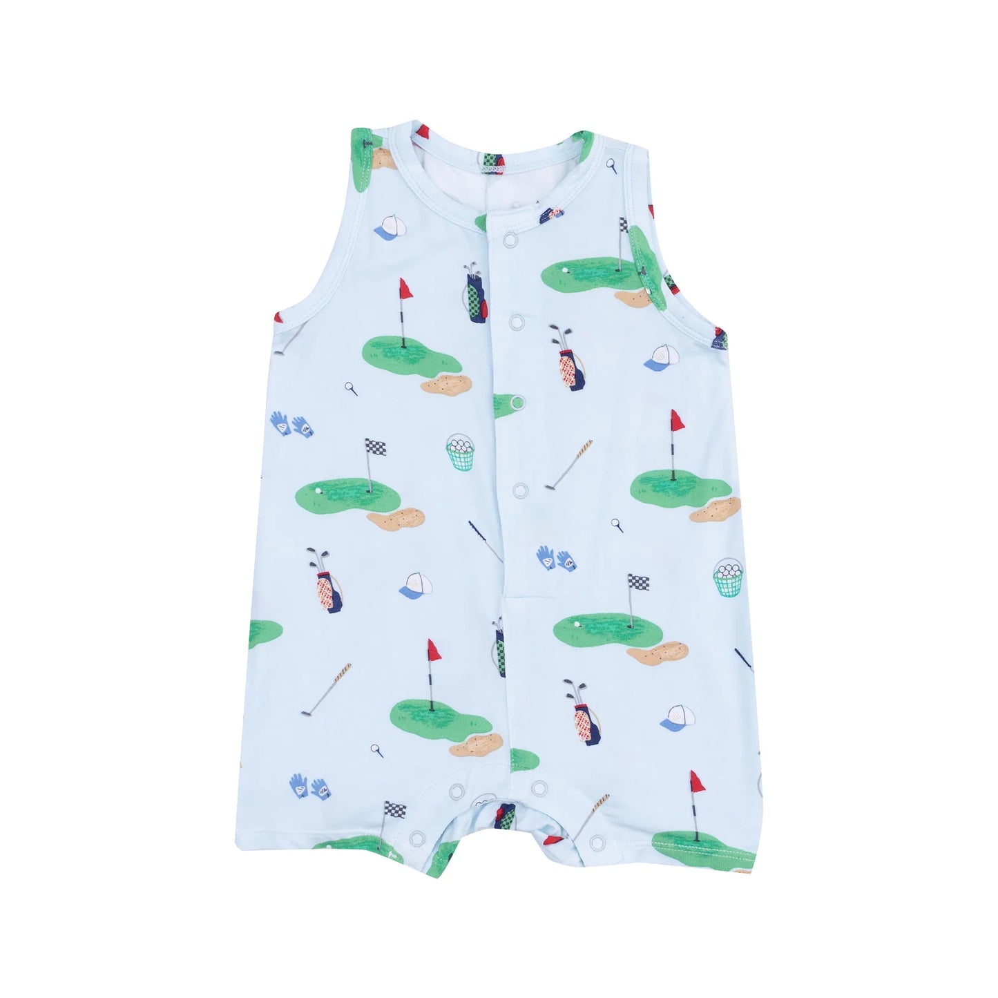 Golf Things Blue Sleeveless Romper