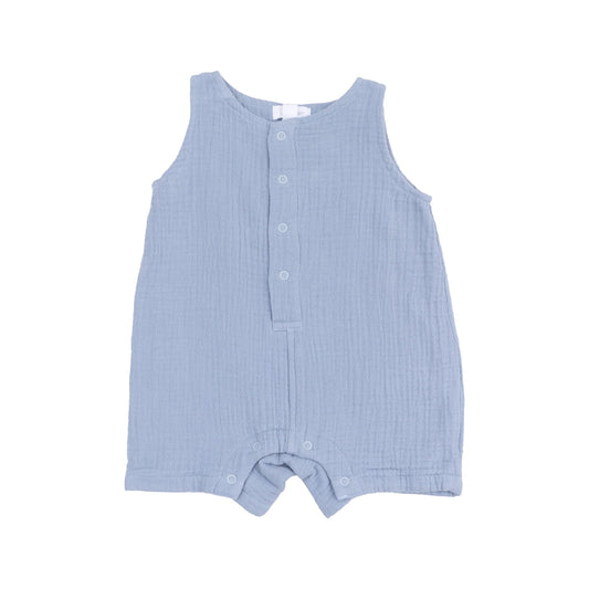 Muslin Dusty Blue Romper