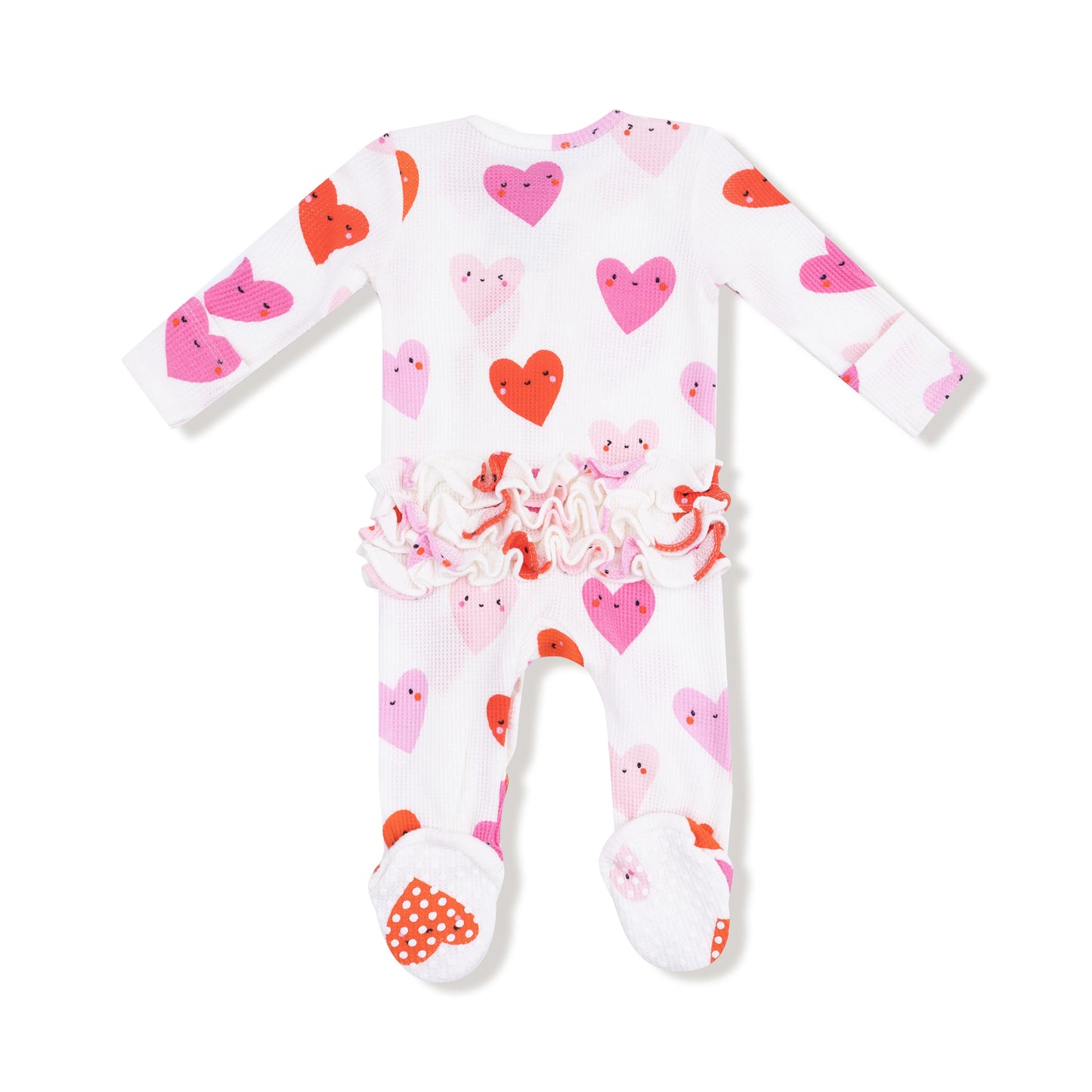 Happy Hearts 2 Way Zipper Footie