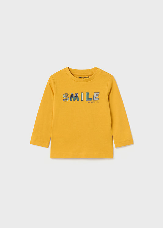 Yellow Smile Motif Long sleeve