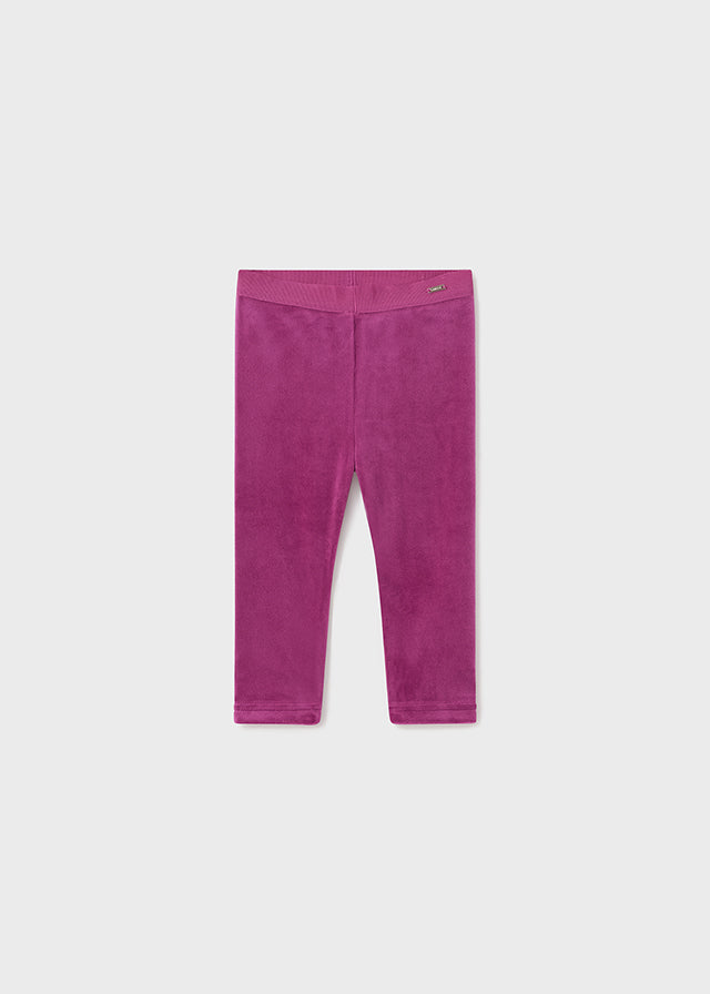 Magenta Babygirl Basic Velvet Leggings