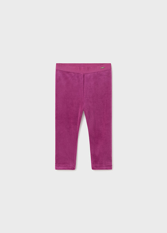 Magenta Babygirl Basic Velvet Leggings