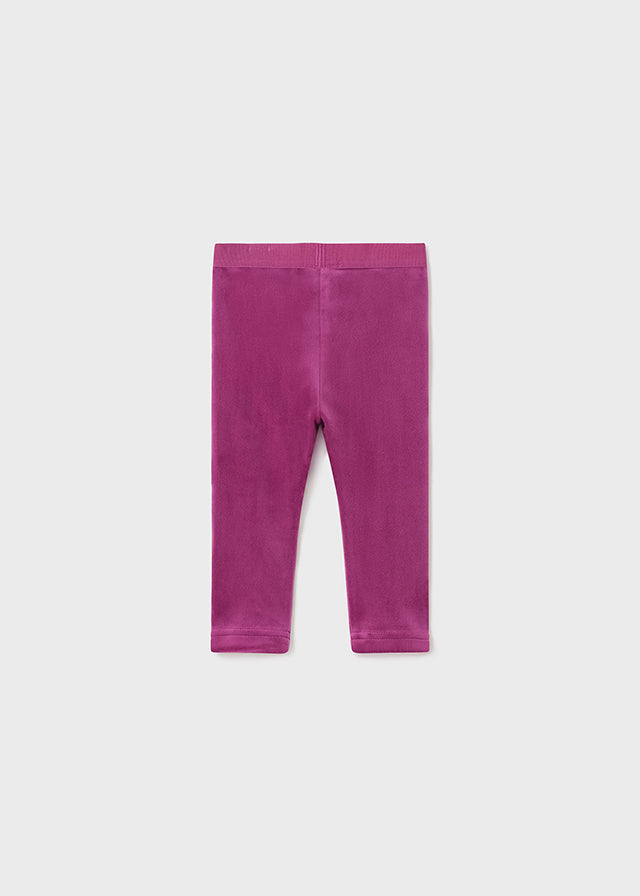 Magenta Babygirl Basic Velvet Leggings