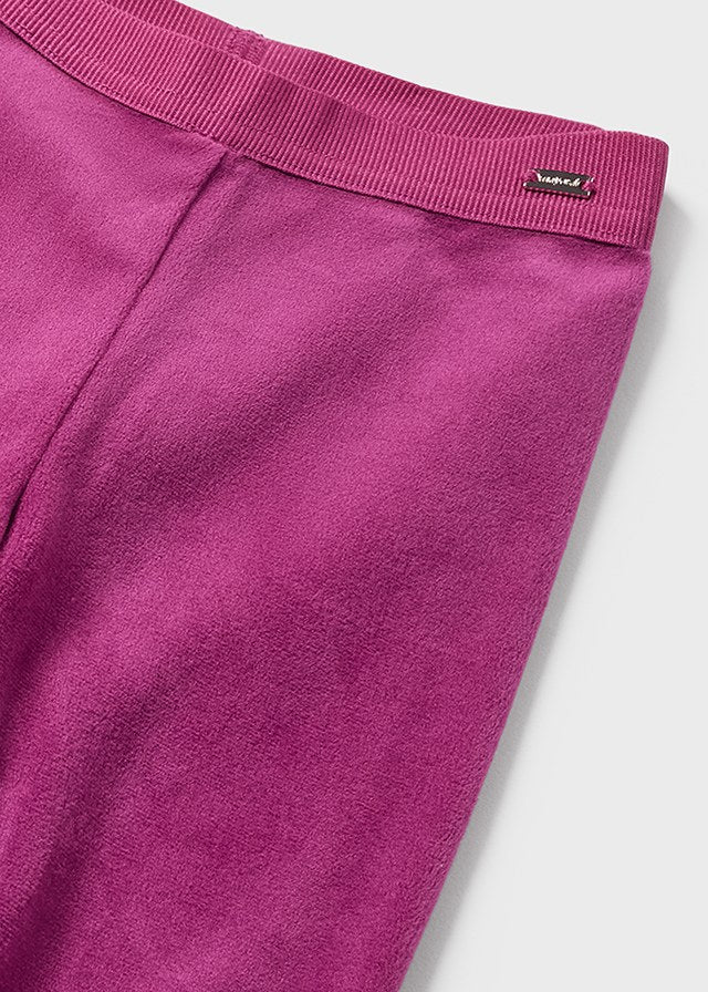Magenta Babygirl Basic Velvet Leggings