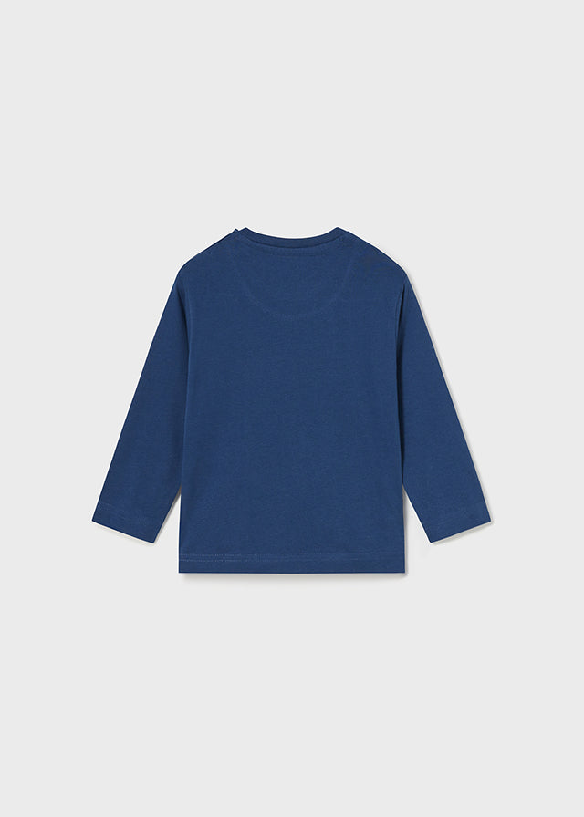 Navy Fox Long Sleeve T-Shirt