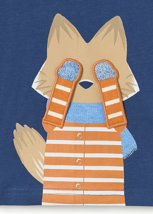 Navy Fox Long Sleeve T-Shirt