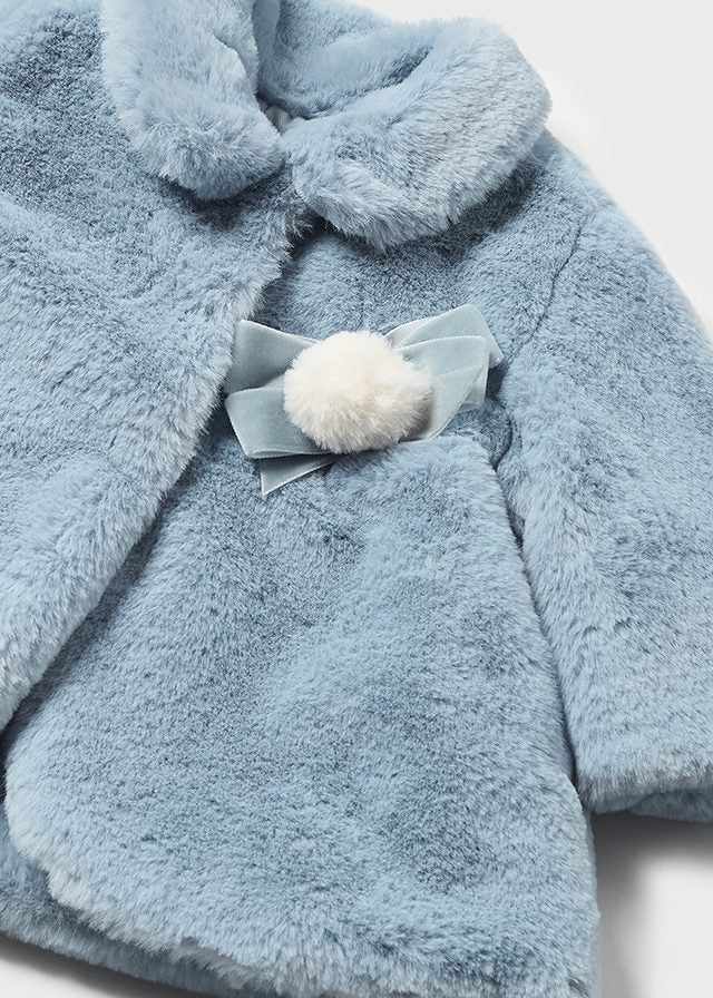 Newborn Girls Faux Fur Coat