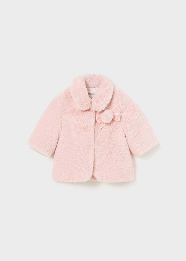 Newborn Girls Faux Fur Coat