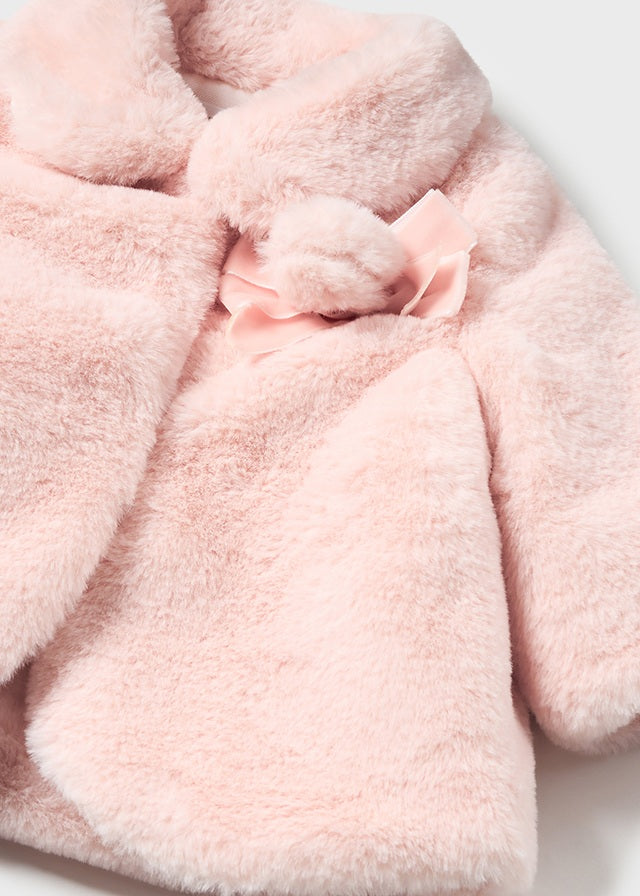 Newborn Girls Faux Fur Coat