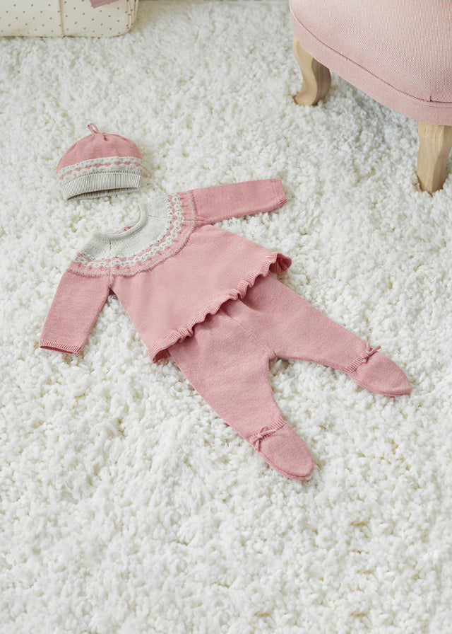 3 Piece Knit Set Pinkhearts