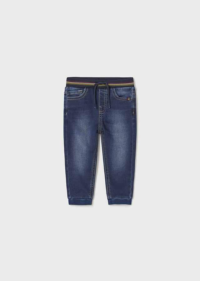 Baby Dark Blue Denim Joggers