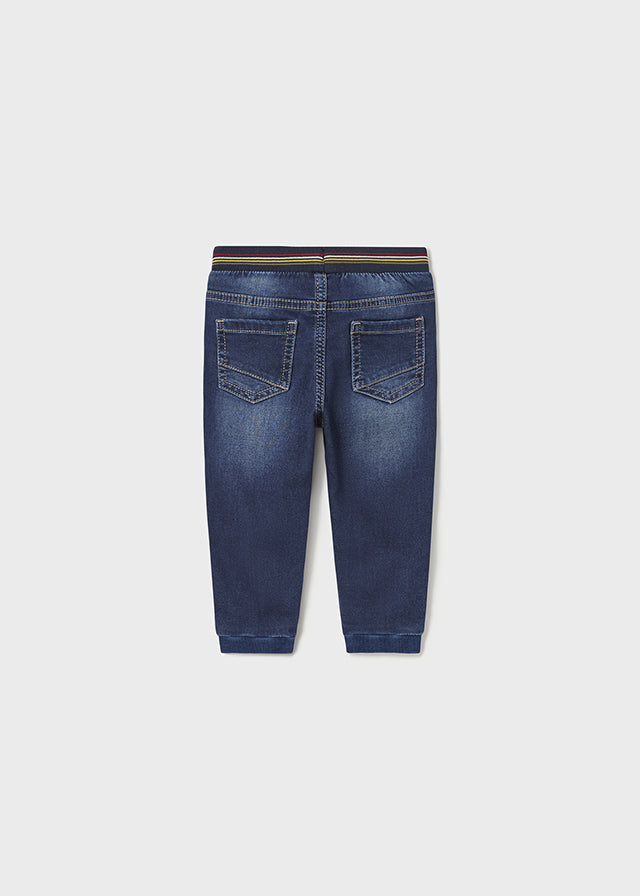 Baby Dark Blue Denim Joggers