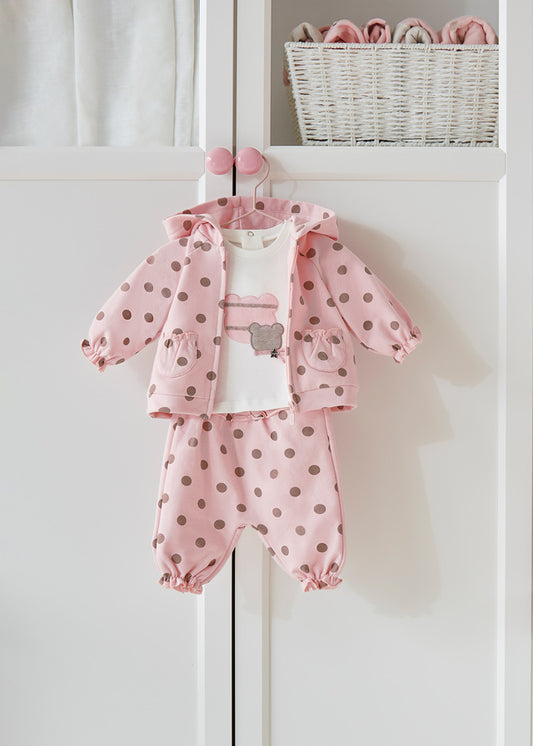 Polka Dot 3Pc Tracksuit