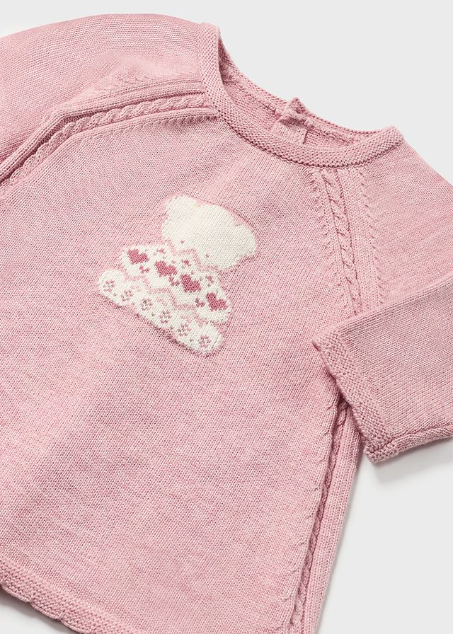 Rose Pink Knit Dress with Headband