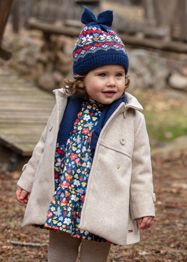 Baby Printed Flower Velvet Dress