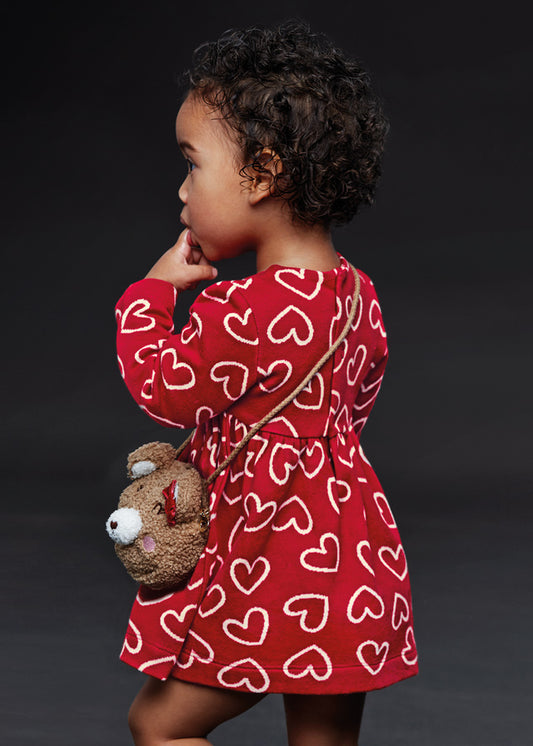 Baby Jacquard Red Heart Dress