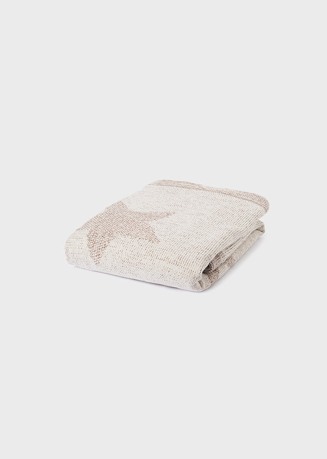 Knit Faux Fur Shawl/Blanket