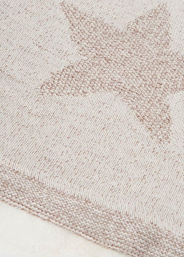 Knit Faux Fur Shawl/Blanket