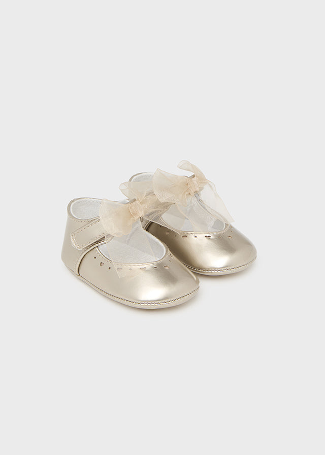 Bow Light Gold MaryJane's