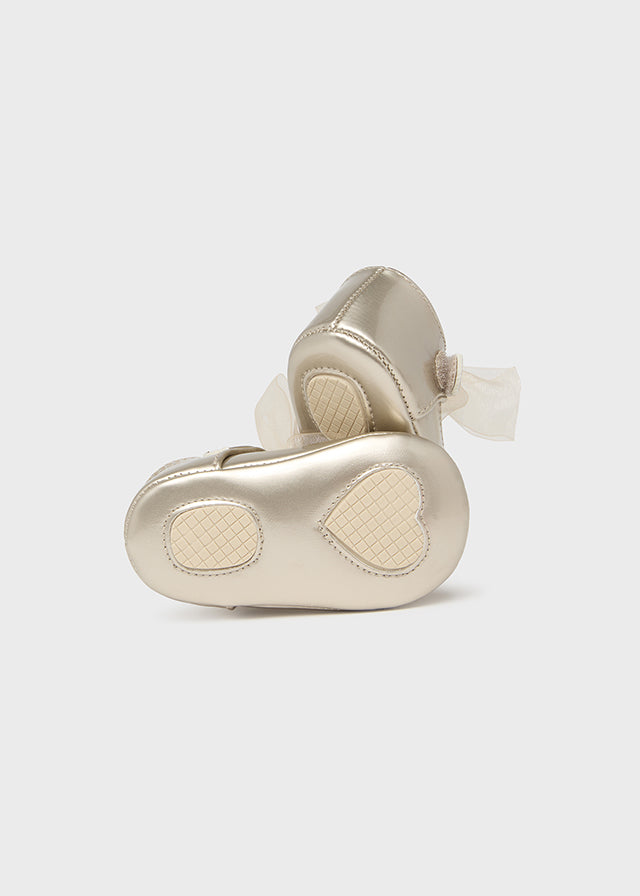 Bow Light Gold MaryJane's