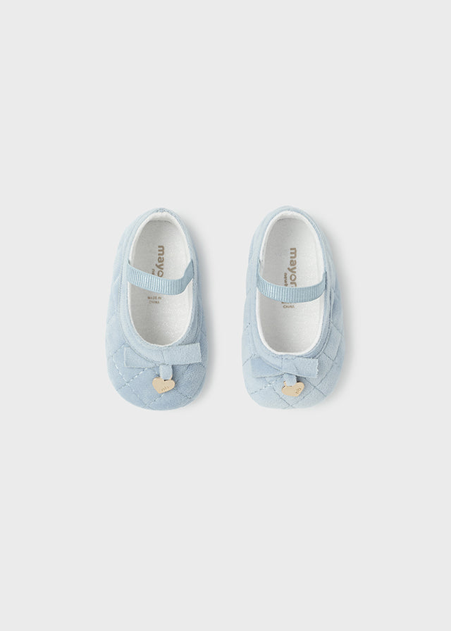Velvet Ice Blue Maryjanes