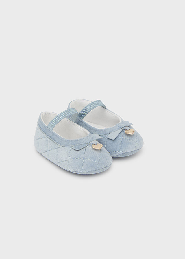 Velvet Ice Blue Maryjanes