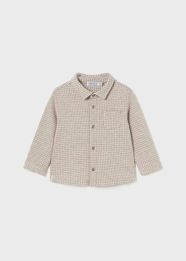 Infant's Jacquard Overshirt, Latte