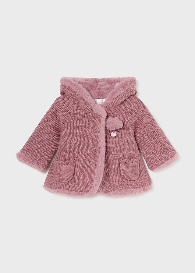 Baby Girl Faux Fur Knit Jacket