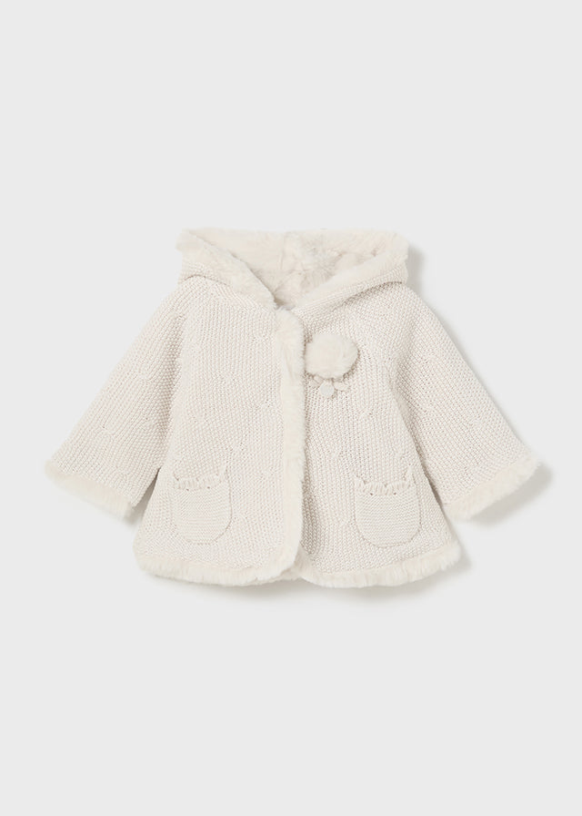 Infant Woven Knit Jacket, Champagne