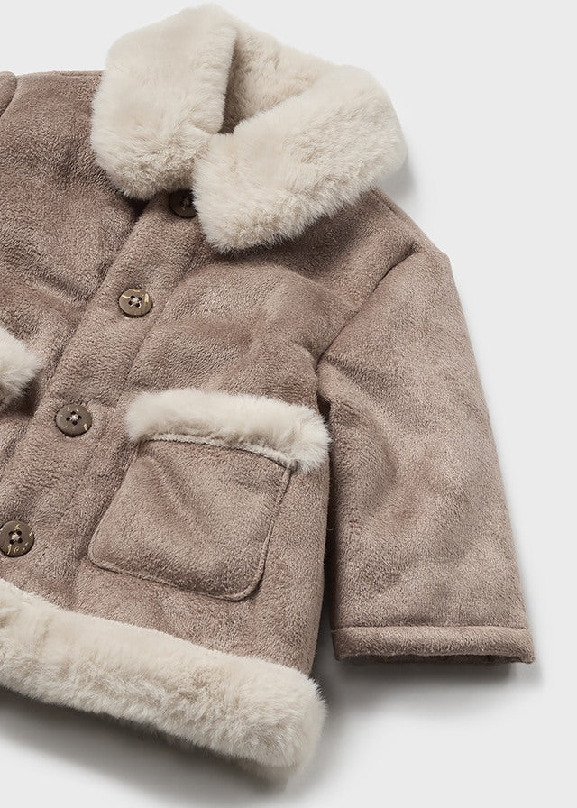 Newborn Double Faced Coat, Cinnamon