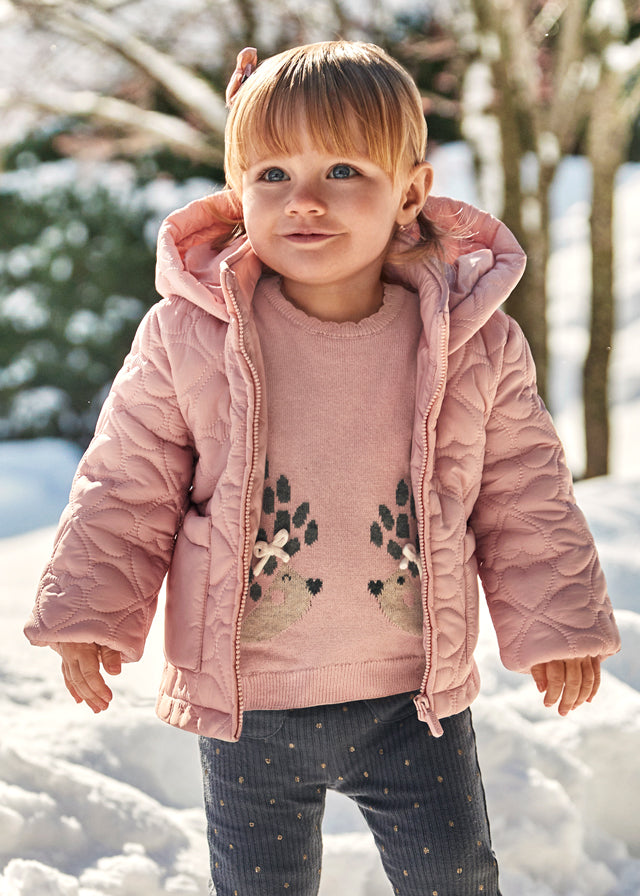 Baby Girl Heart Quilted Jacket