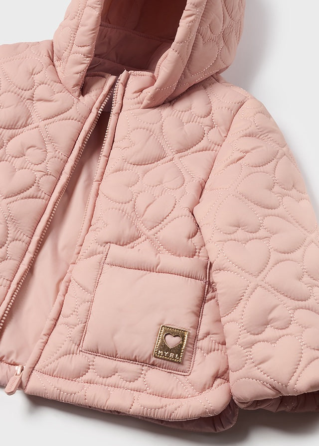 Baby Girl Heart Quilted Jacket