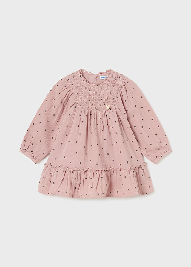 Baby Girl Polka Dot Blush Dress