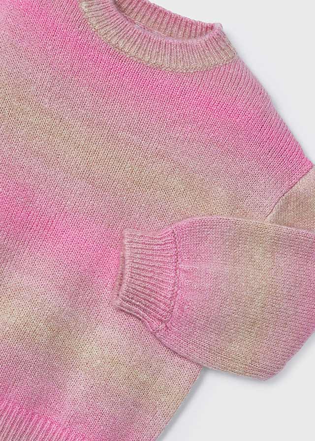 Girl's Gradient striped sweater, Pink