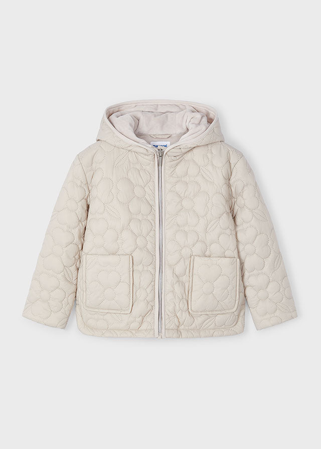 Girls Floral Puffer Jacket