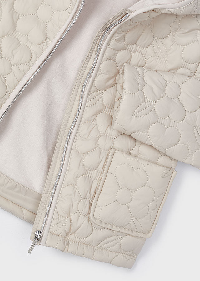 Girls Floral Puffer Jacket