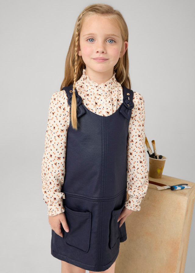 Girl's Pinafore dress, Navy Blue
