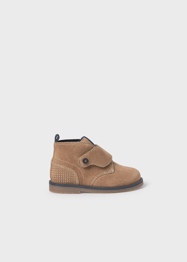 Big Kid Split Leather Boot, Camel