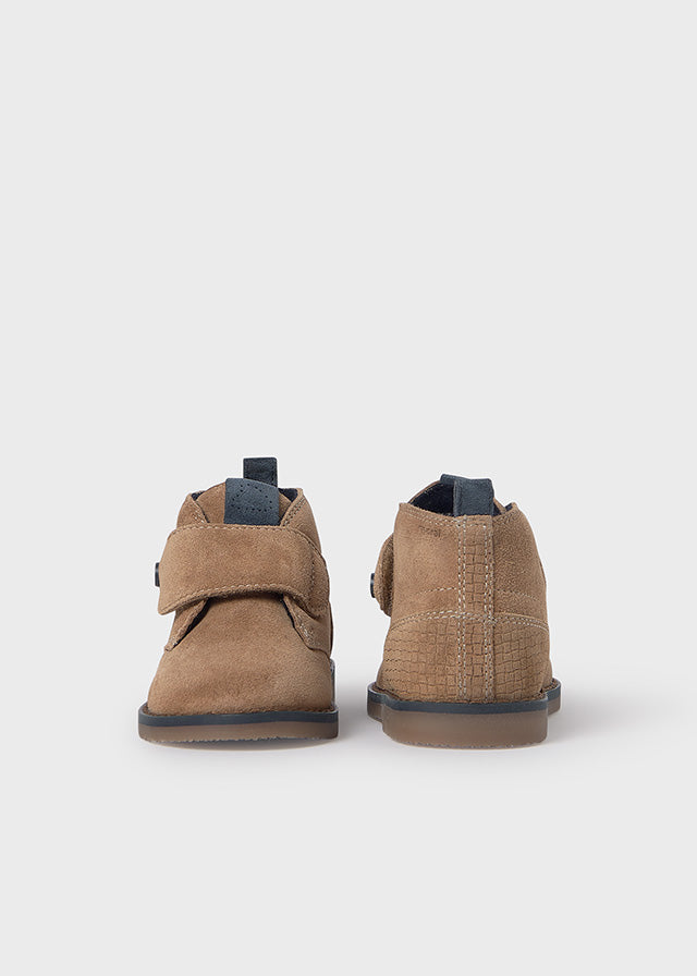 Big Kid Split Leather Boot, Camel