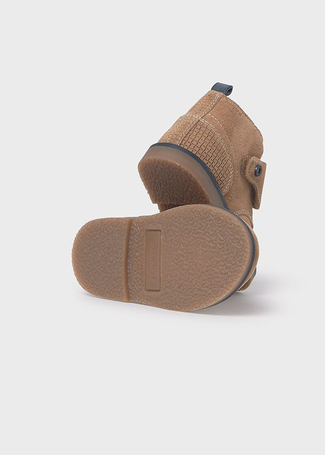 Big Kid Split Leather Boot, Camel