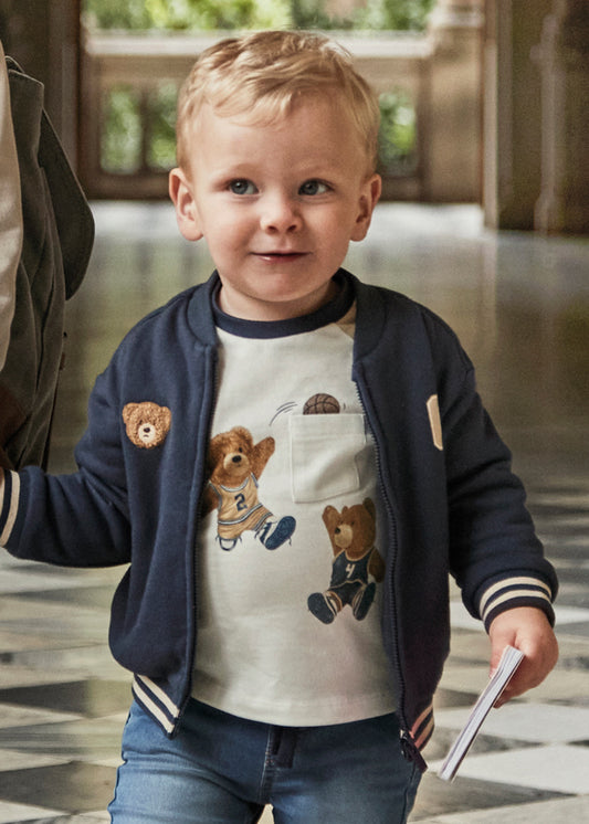 Infant Boy's Tan Bear L/s T-Shirt