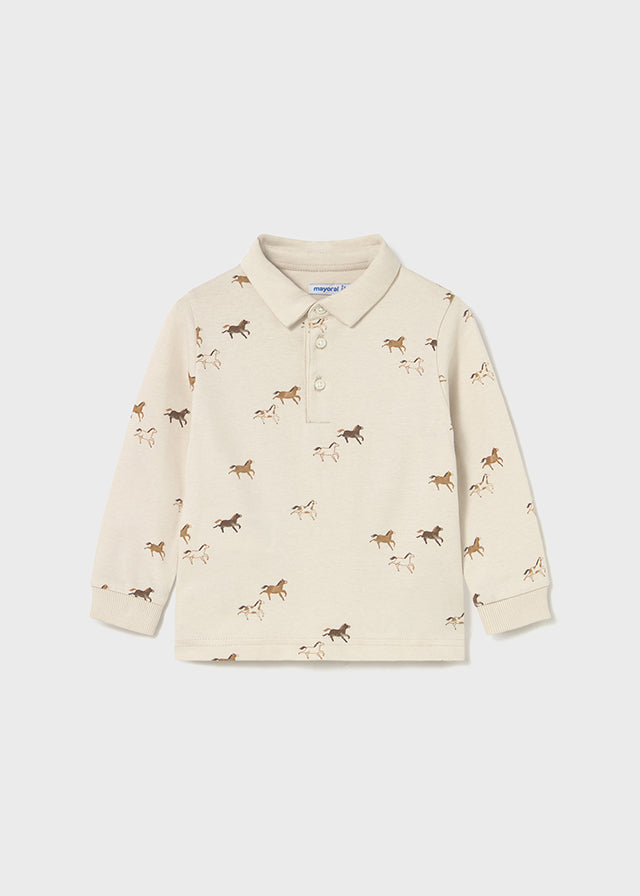 Infant Boy Horse L/s Polo