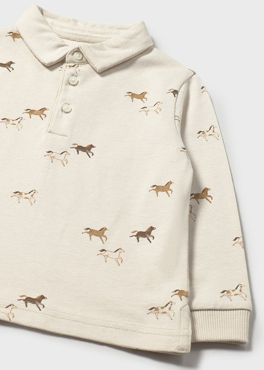 Infant Boy Horse L/s Polo