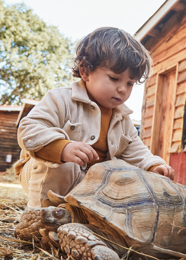Infant's Camel Knitted Overshirt