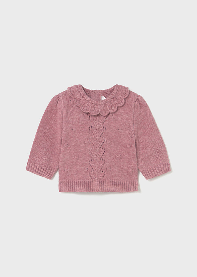 Infant Girl Blush Knit Sweater