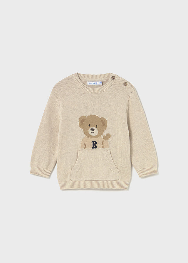 Infant Boy Oversized Bear Sweater