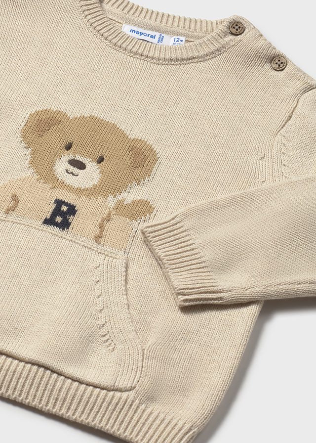 Infant Boy Oversized Bear Sweater