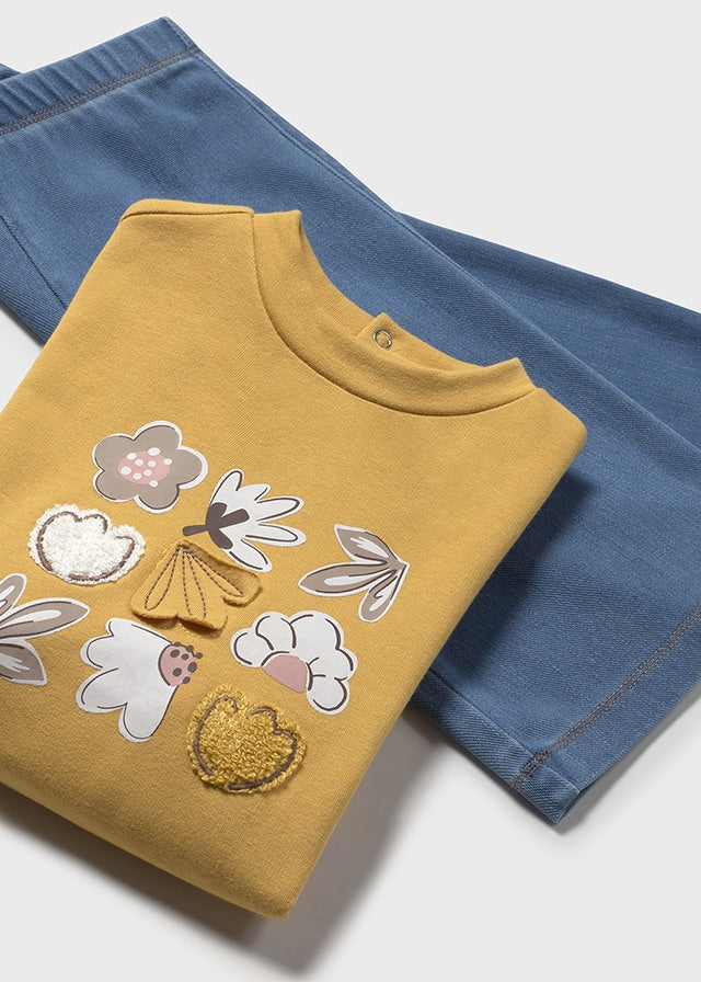 Infant Girl Printed Long Trouser Set