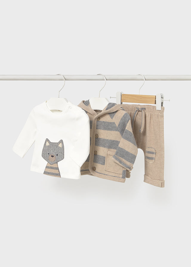 Newborn 3Pc Striped Tracksuit